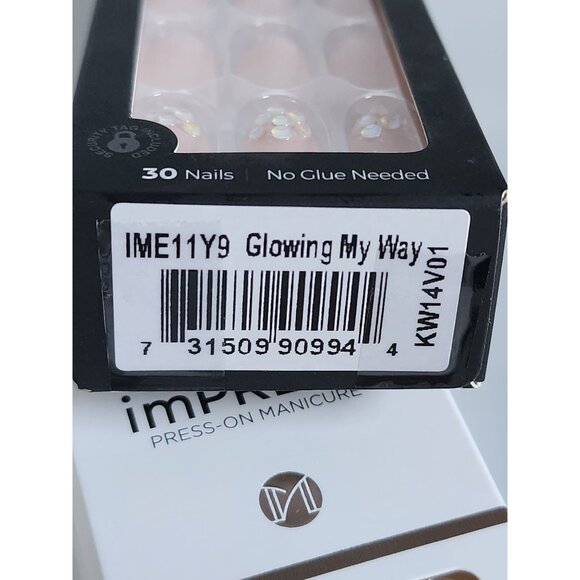 New ImPRESS Premium Press-On Manicure "Glowing My Way" Medium - Picture 2 of 2